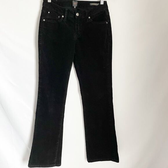 Jag Low Rise Boot Cut Corduroy Black Jeans Size 2 - Picture 1 of 5